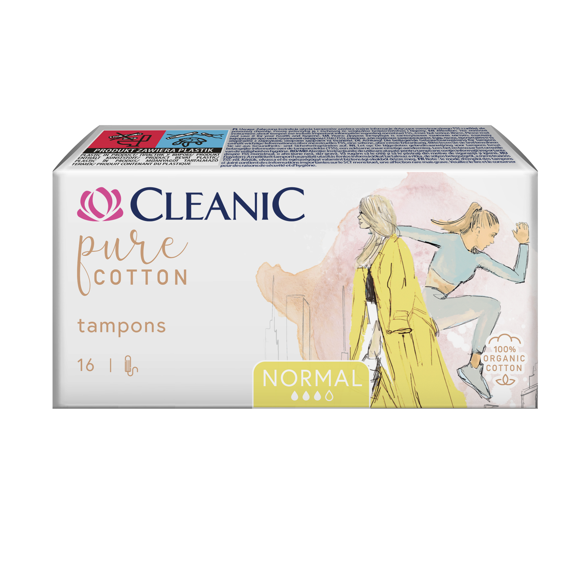 Тампони Cleanic Pure Cotton Normal, 16 шт